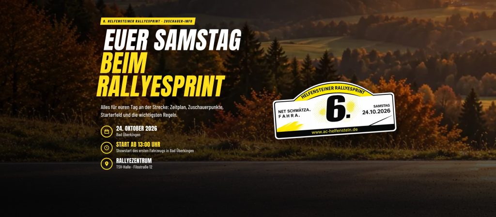 ADAC Helfensteiner Rallyesprint am 24. Oktober in Bad Überkingen